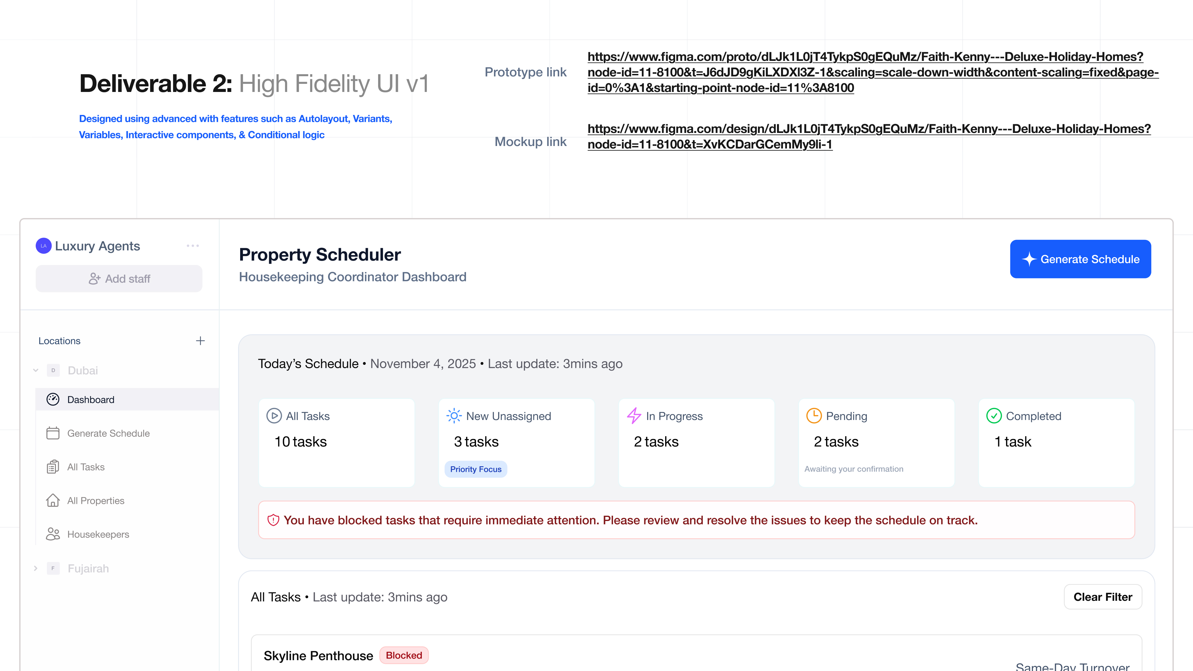 Design challenge using AI - Deluxe holiday homes, Dubai