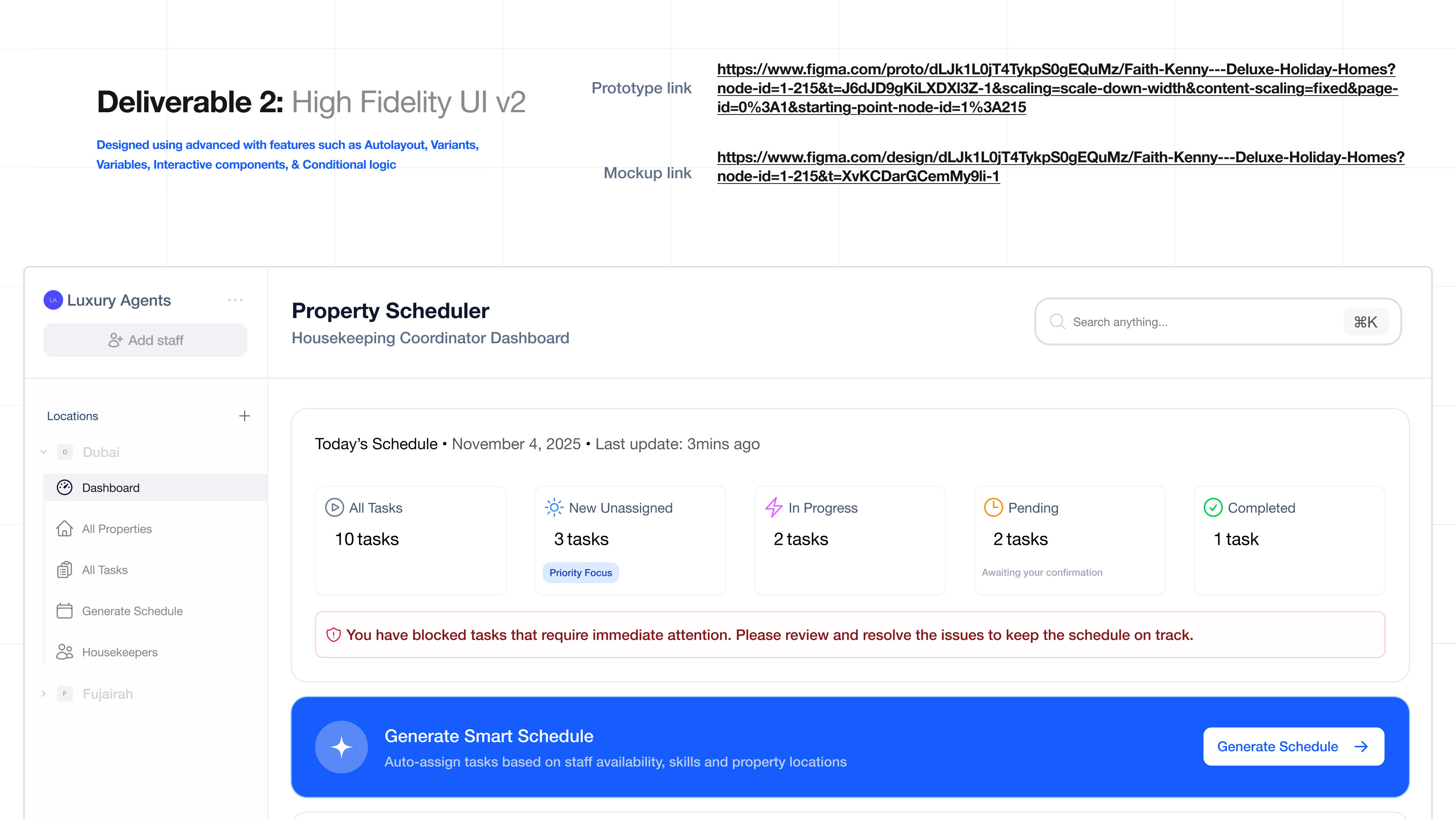 Design challenge using AI - Deluxe holiday homes, Dubai