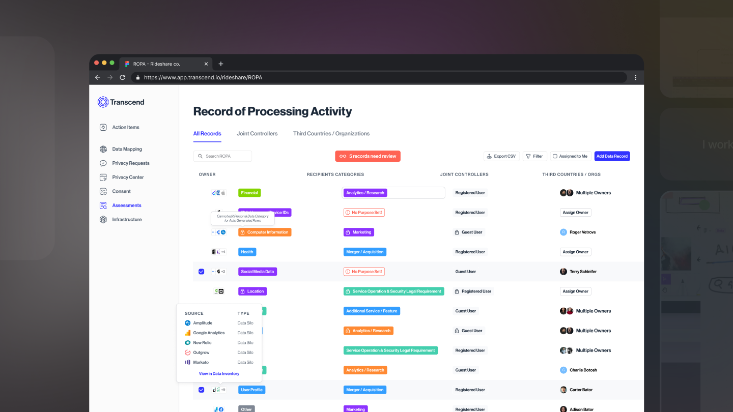 Transcend.io's cover photo for mobile screens